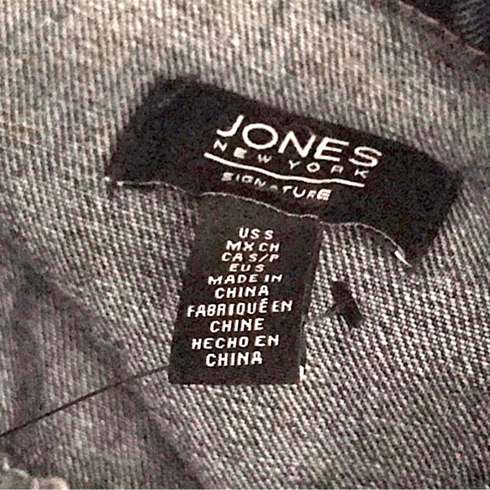 Jones New York Signature Madison Dark Wash Denim Jacket - Picture 10 of 10